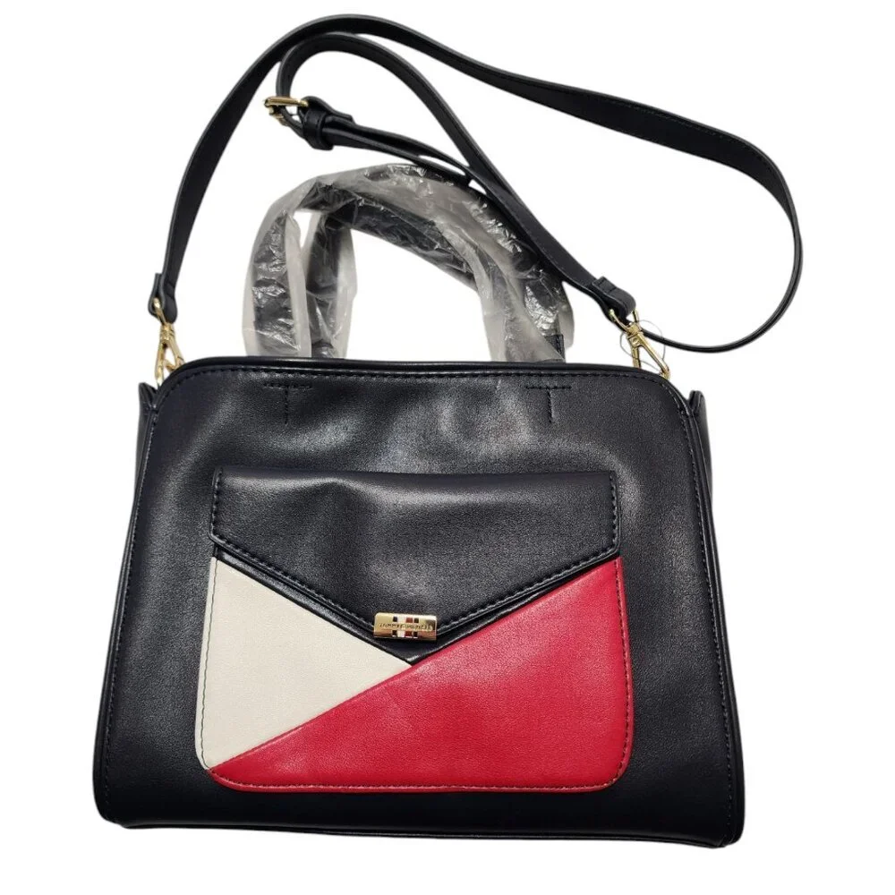 Tommy Hilfiger Women's Classic Tote Bag Black Purse Medium NWT Crossbody + Strap